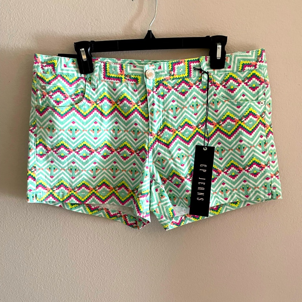 Never worn Bright stretchy Shorts